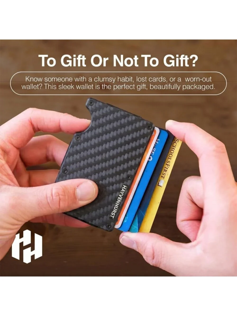 Slim RFID Blocking Metal Wallet for Men - Minimalist Front Pocket Card Holder